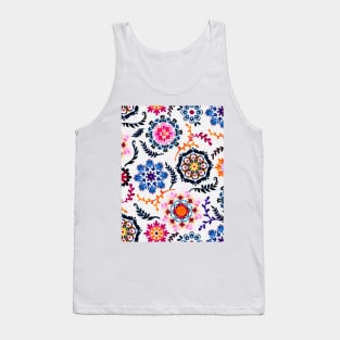 Happy Color Suzani Inspired Pattern Tank Top